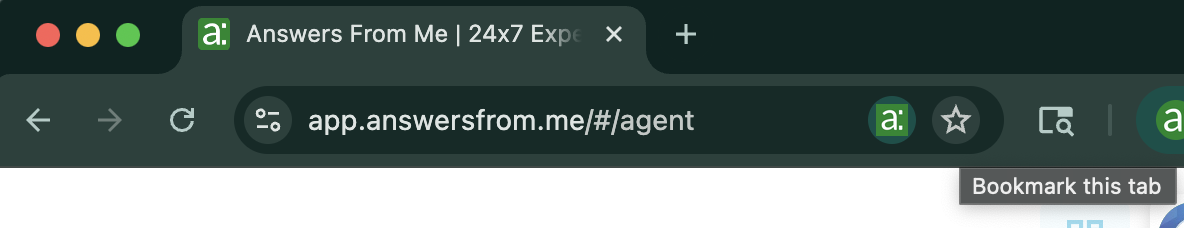Chrome bookmark star