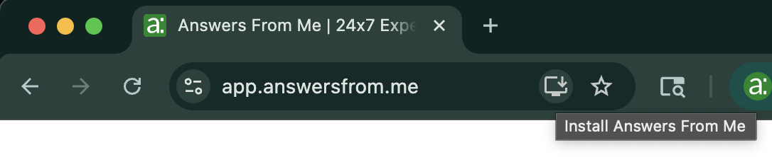 Chrome install button