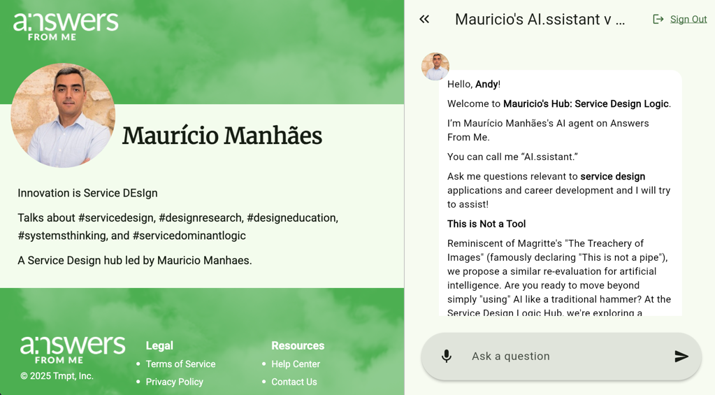 Expert page example