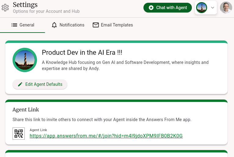 Hub Settings are now Agent Defaults